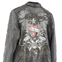 Ed Hardy Painted Leather Jacket