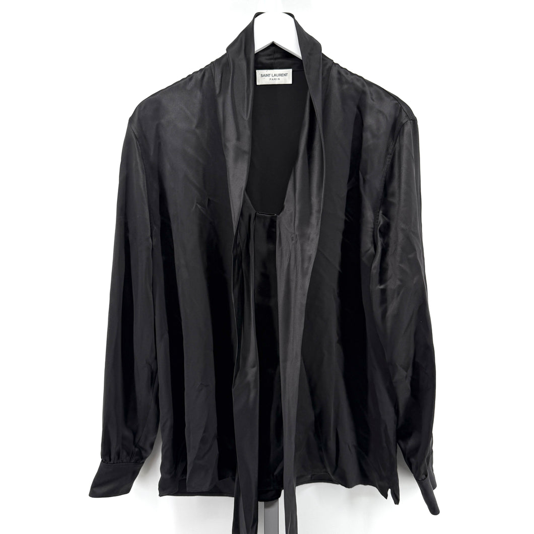 Saint Laurent Ribbon Collar Shirt