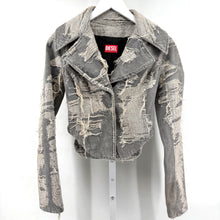 Diesel Distressed Denim Biker Jacket
