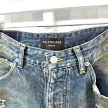 Balenciaga Mud Destroyed Denim Jeans