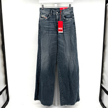 Diesel Mid Waist Wide Leg Jeans