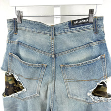 Balenciaga Slashed Camo Denim