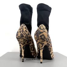 Balenciaga Leopard Suede Sock Heel