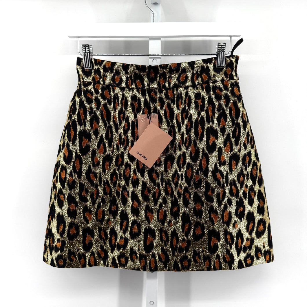Miu Miu Leopard Skirt