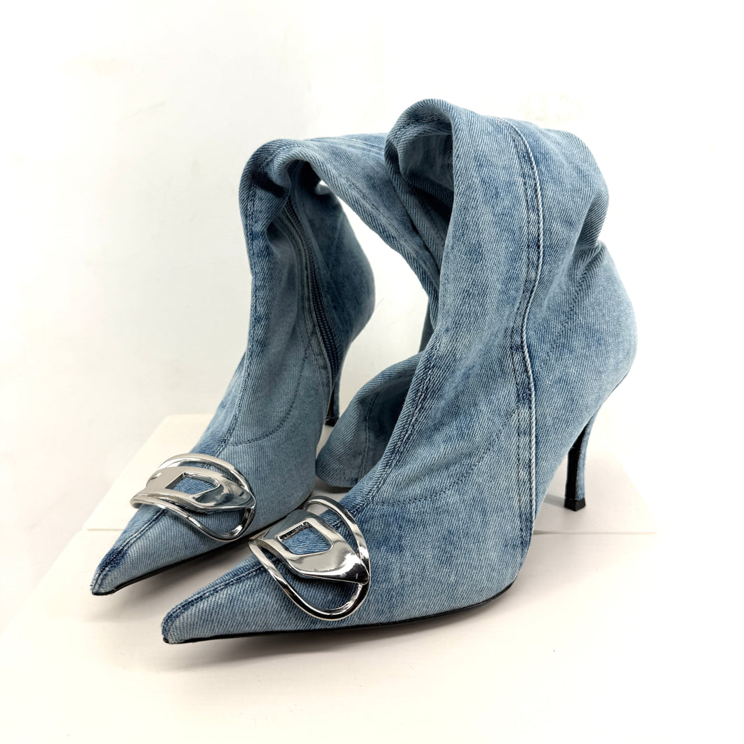 Diesel Denim Heel Boots