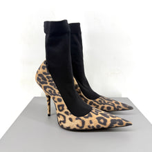 Balenciaga Leopard Suede Sock Heel