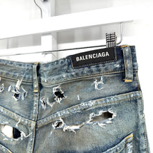 Balenciaga Mud Destroyed Denim Jeans