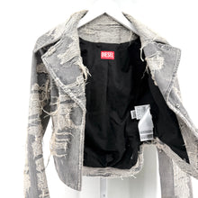 Diesel Distressed Denim Biker Jacket
