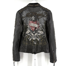 Ed Hardy Painted Leather Jacket