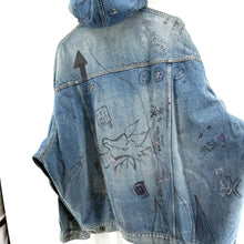 Balenciaga Scribble Rhinestone Denim Jacket