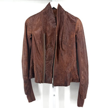 Rick Owens Resin Calfskin Leather Jacket