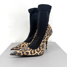 Balenciaga Leopard Suede Sock Heel
