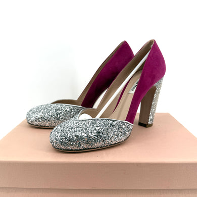 Miu Miu Glitter Pump Heel