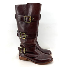 Coach Leather Buckle Boots