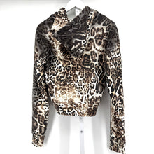 Mowalola x Ksubi Cropped Cheetah Zip Up Hoodie