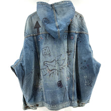 Balenciaga Scribble Rhinestone Denim Jacket