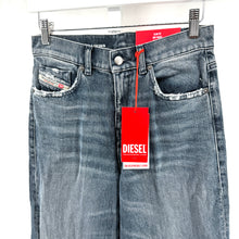 Diesel Mid Waist Wide Leg Jeans