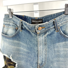 Balenciaga Slashed Camo Denim