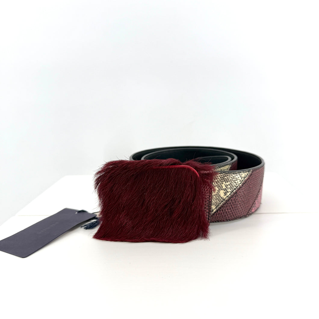 Prada Fur Buckle Belt