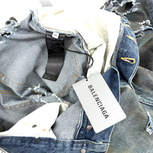 Balenciaga Mud Destroyed Denim Jeans