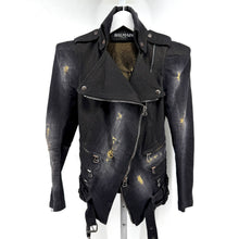 Balmain 2010 Denim Biker Jacket