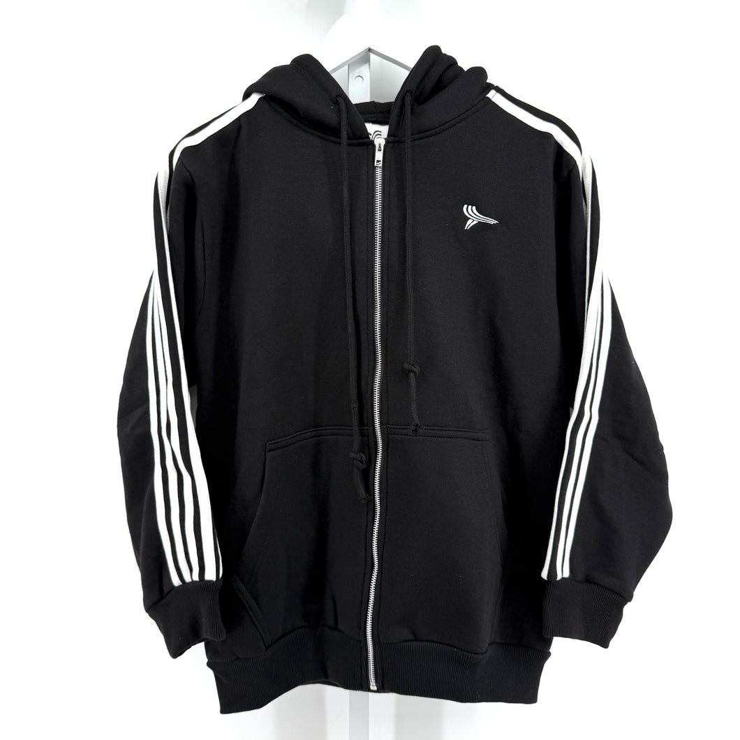 Yori Sport 5 Stripe Zip Up Hoodie