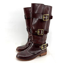 Coach Leather Buckle Boots