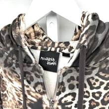 Mowalola x Ksubi Cropped Cheetah Zip Up Hoodie