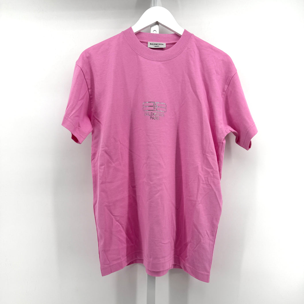 Balenciaga Rhinestone Logo Tshirt