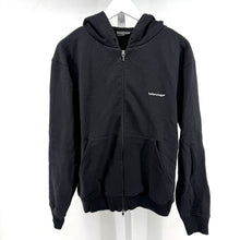 Balenciaga Zip Up Logo Hoodie