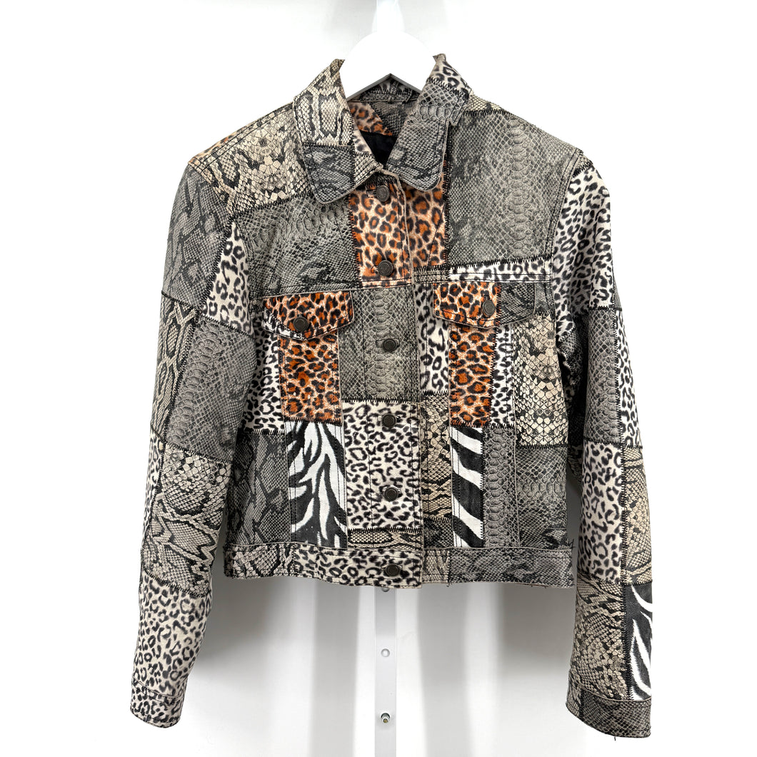 Wilson’s Leather Maxima Animal Print Leather Jacket