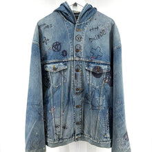 Balenciaga Scribble Rhinestone Denim Jacket