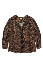 Saint Laurent 2015 Leopard Print Blouse
