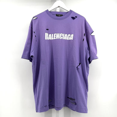 Balenciaga Distressed Logo Tshirt