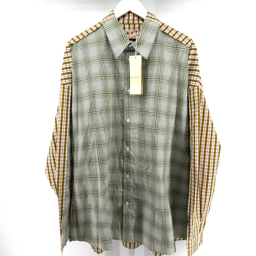 Marni Two-Tone Plaid Shirt