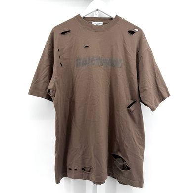 Balenciaga Distressed Logo Tshirt