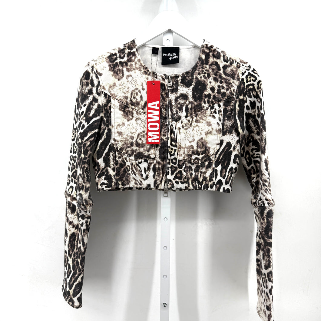 Mowalola x Ksubi Cropped Cheetah Jacket