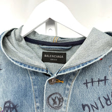 Balenciaga Scribble Rhinestone Denim Jacket