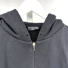 Balenciaga Zip Up Logo Hoodie