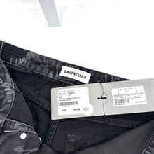 Balenciaga Script Logo Denim Skirt