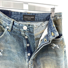 Balenciaga Mud Destroyed Denim Jeans
