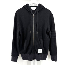 Thom Browne. Ribbed Zip Up Hoodie